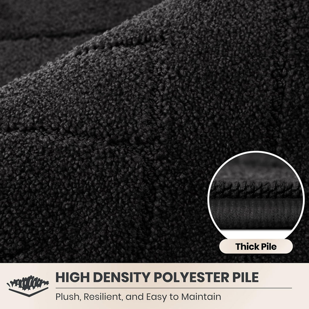 Hallway Runner Rug, 24" x 59", Black