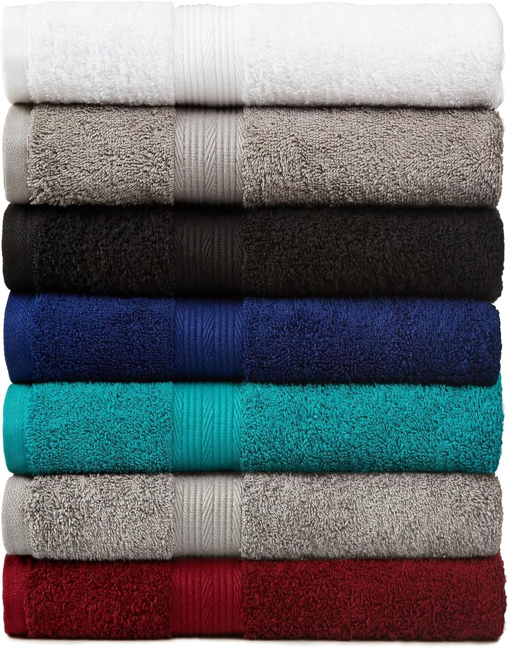 6-Piece Oversized Highly Absorbent Fade-Resistant Towel Set, 100% Cotton Towels , Soft, 2 Bath Towels, 2 Hand Towels