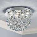 9-Light Modern K9 Crystal Chandelier Fixture for Living and Dining Rooms