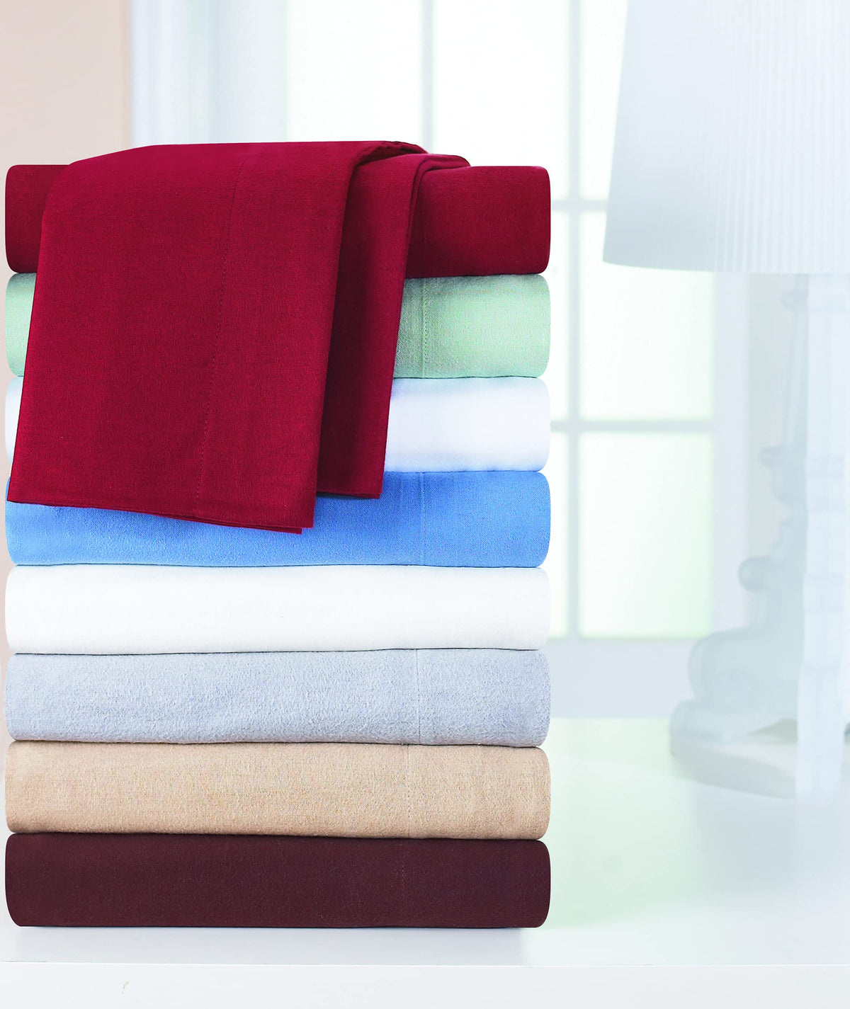 Heavy Weight Flannel Sheet Set, Linen - Warm & Cozy - 100% Cotton Flannel Pre-Shrunk -170 GSM -Deep Pockets