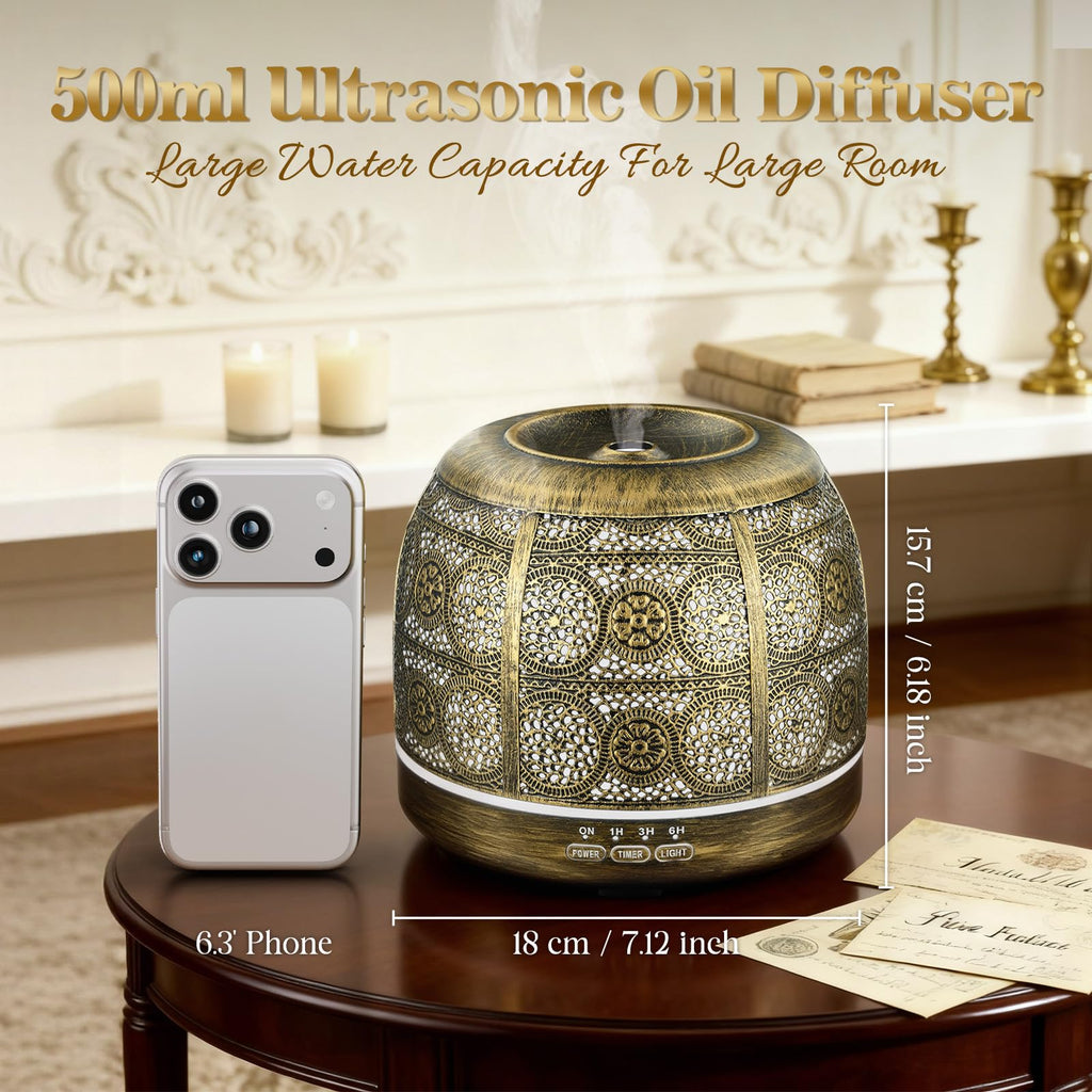 Essential Oil Diffuser, 500ml Aromatherapy Diffuser