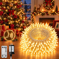 88FT Christmas String Lights Voice Controlled Remote, Warm White