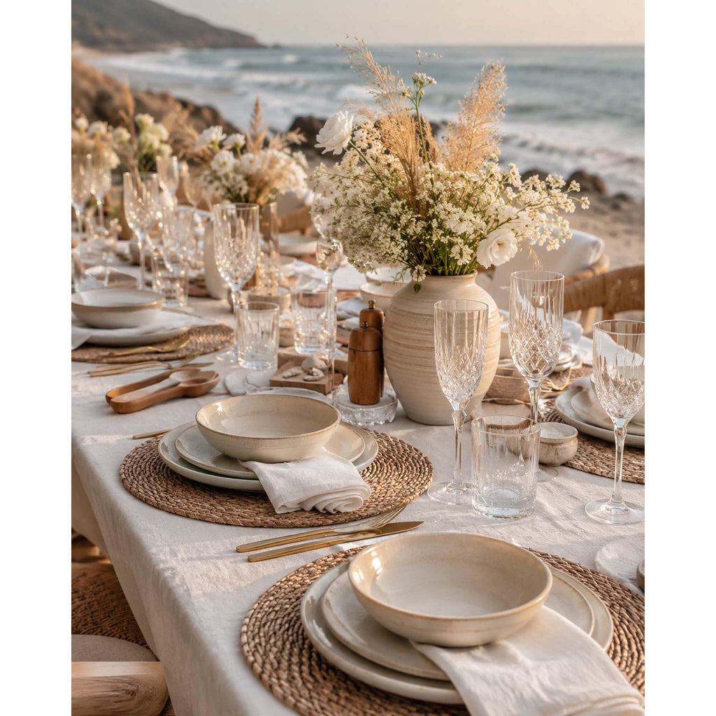13.8" Set of 8 Brown Seagrass Woven Round Placemats by DaiVuCrafts