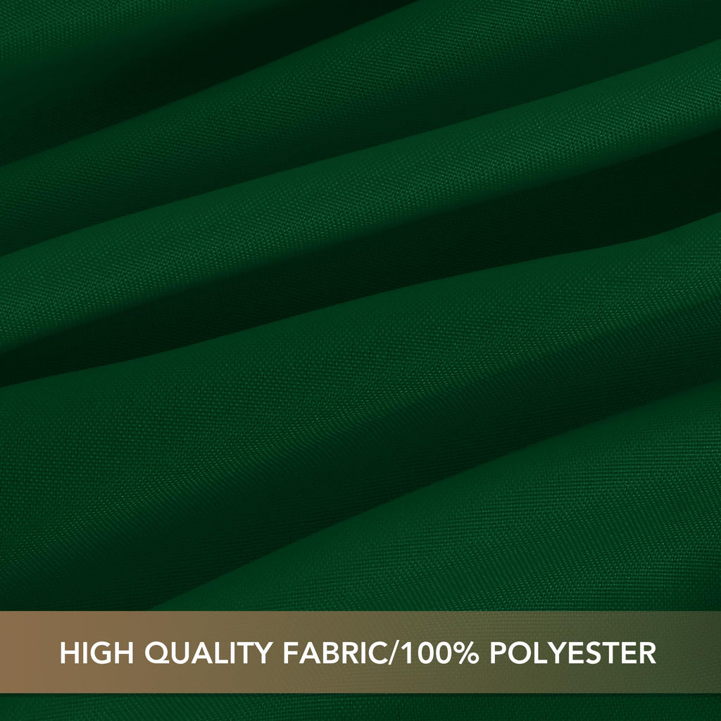 Round Tablecloth 120 Inch Fit 48-96 Inch Tables, 8 Pack Hunter Green