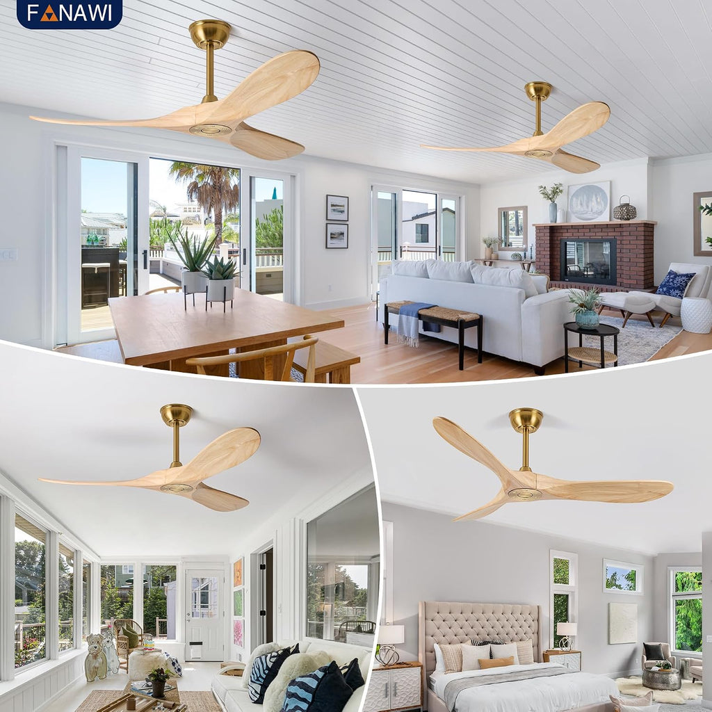 52" Ceiling Fan with Remote, No Light