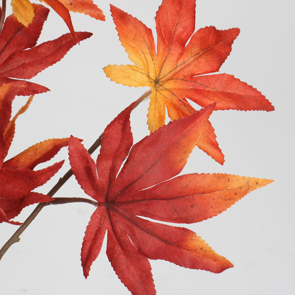 30 inch Artificial Maple Leaves Fake Maple Leaf Faux Fall Stem for Vase Fall Branches Floral Arrangement Autumn