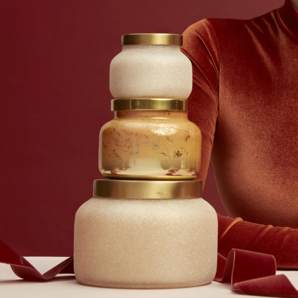 Glimmer Jar Candles - Luxury Holiday Scented Candles - Long Lasting - Scented Holiday & Home Decor - Fall Decor
