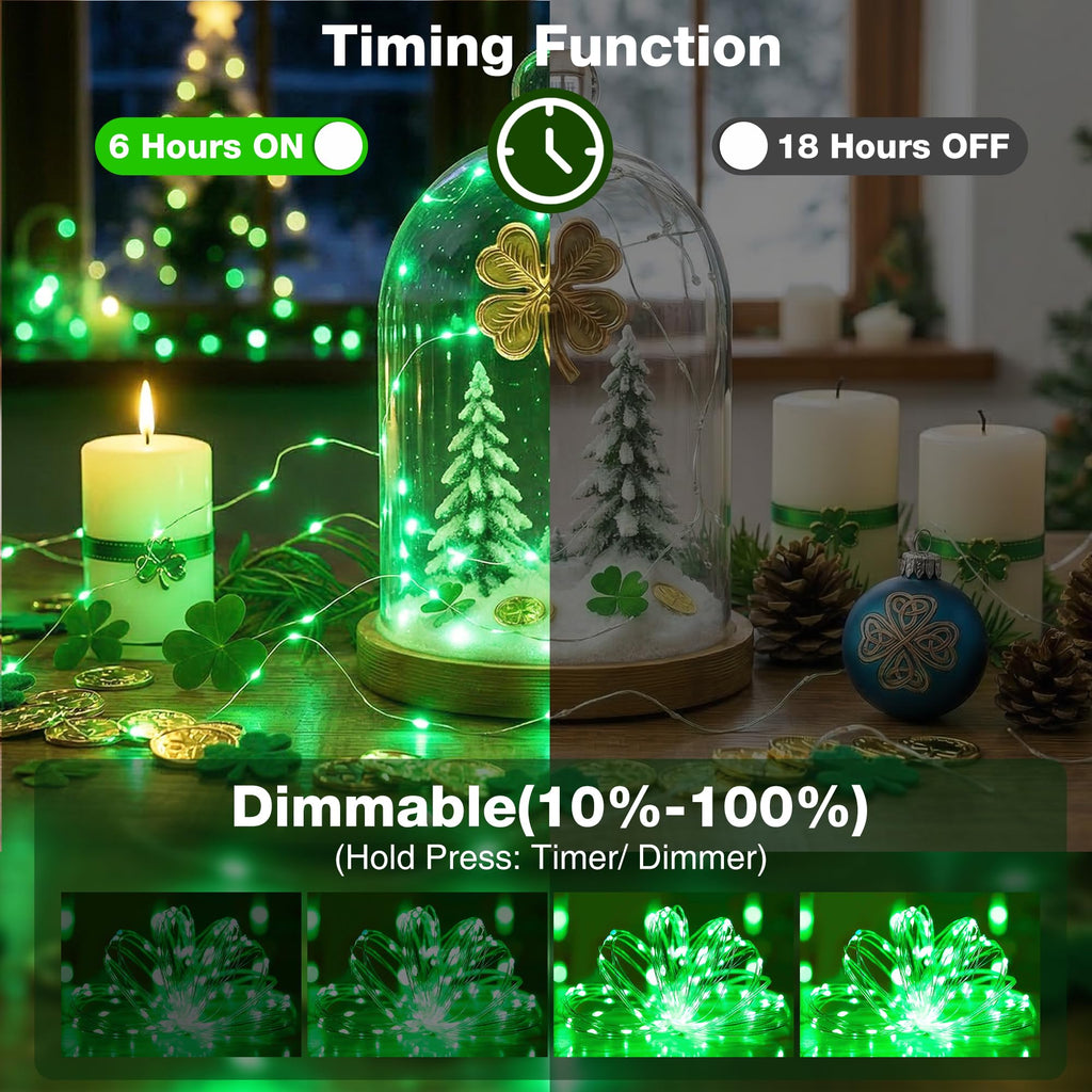 6 Pack 16FT 50 LED Fairy Lights with Timer, 8 Modes USB Mini Twinkle Light Battery Operated, Small String Lights for