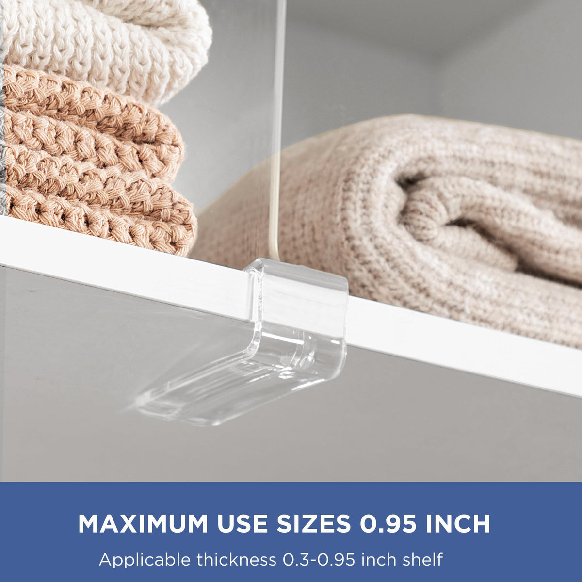 6 Pack Closet Organizers and Storage, Clear Shelf Dividers, Vertical Purse Organizer for Closet Perfect for Sweater