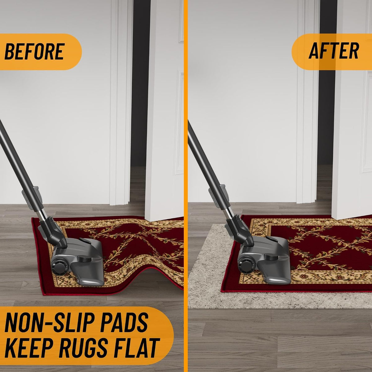 Non Slip Rug Pad Grip 3x16 1/8 Thick, Protection for Any Flooring Surface, Keep Your Runner Rug and Area Rugs