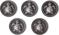 5 Pack Brushed Pewter Cabinet Knobs 1-7/16 inch (37mm) Kitchen Cabinet Handles and Drawer Knobs for Cupboards