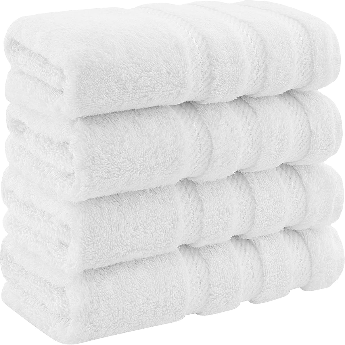 Soft Linen 100% Cotton Luxury Turkish Towels, 4 PC Hand Towel Set