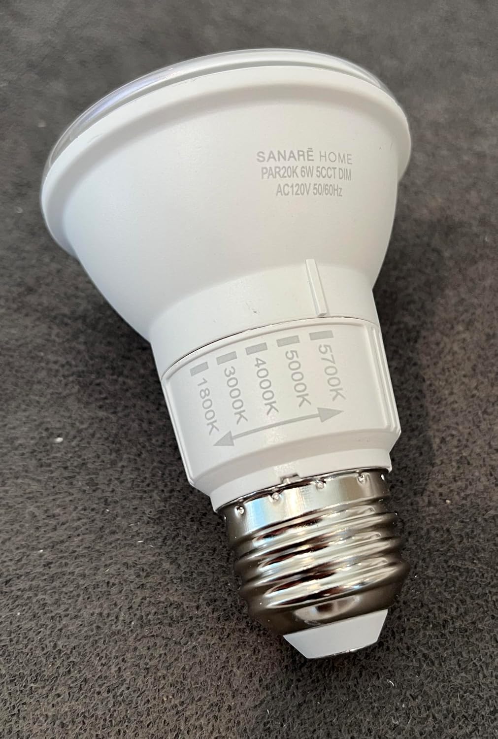 Sanarē Home Circadian LED Light Bulb | PAR20, 6W, 5-CCT Tunable (1800K-5700K), Dimmable