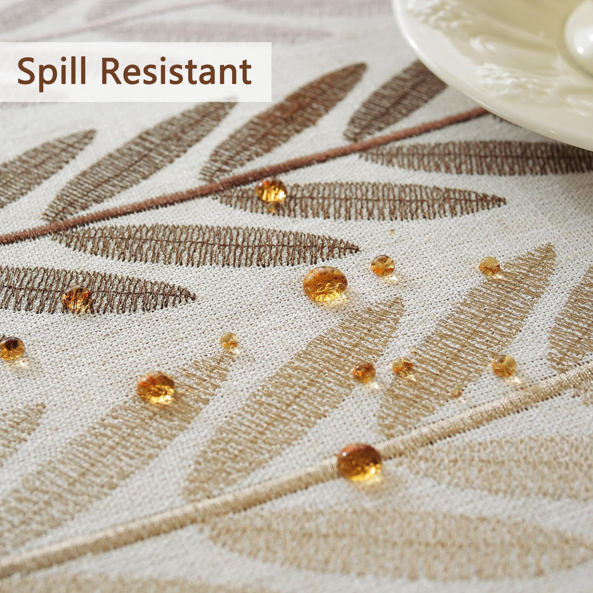 Cotton Linen Waterproof Tablecloth for Dining Table Farmhouse Kitchen Square Table Cloth Coffee Wrinkle Free Cover
