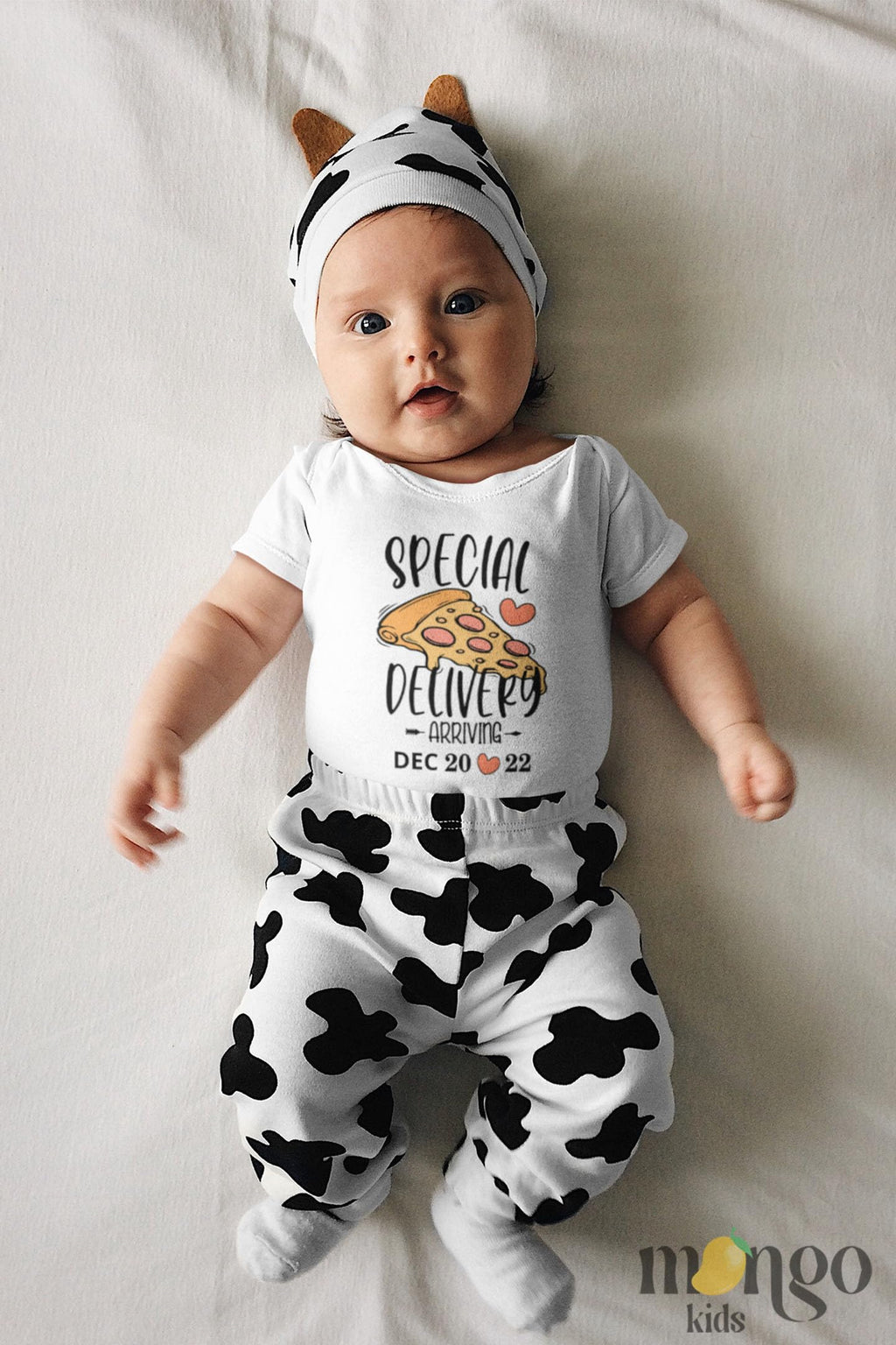 Special Delivery Pizza Baby Bodysuit, Baby Announcement Kids Tee