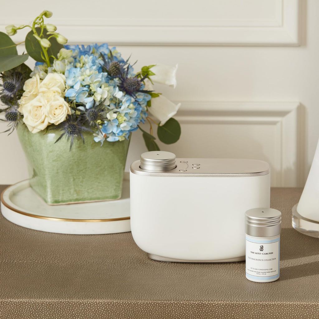 Room Diffuser Set - Scent Machine and 50 Central Park Scent Capsule - Notes of Elderflower, Black Tea, and Ripe