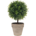 10 Inch Artificial Potted Boxwood Topiary, Small Topiary Ball Plant