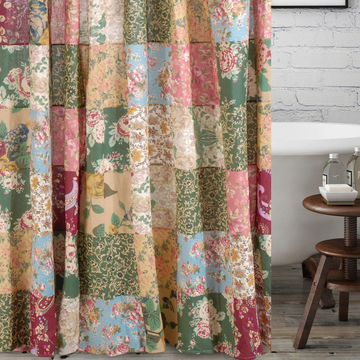 Antique Chic, 72x72 inches, Featuring Authentic Patchwork Construction, 100% Cotton, Lined