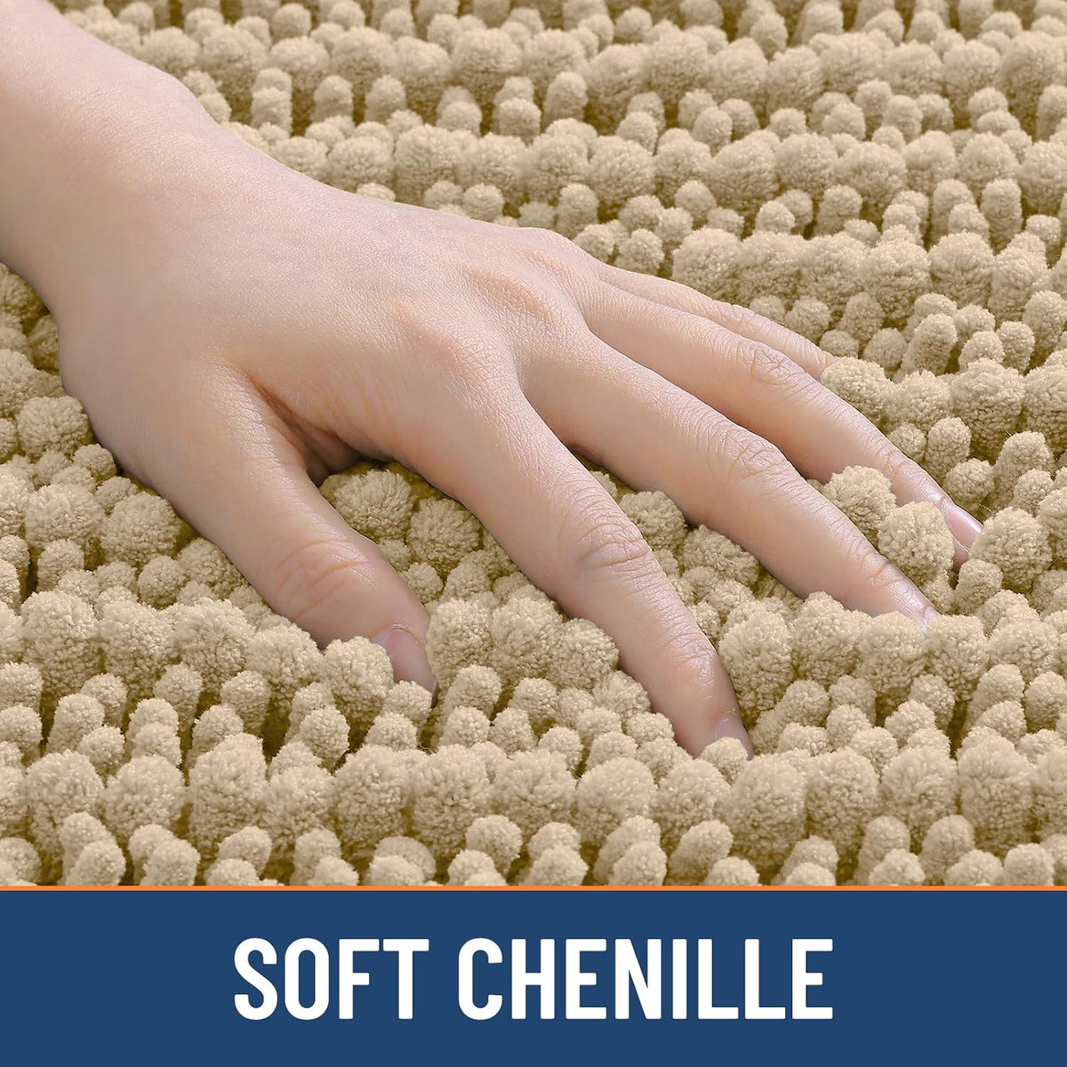 Bathroom Rugs Sets 2 Piece (30x20+24x16), Extra Soft Bath Mats | Beige Soft Absorbent, Rubber Backing Machine
