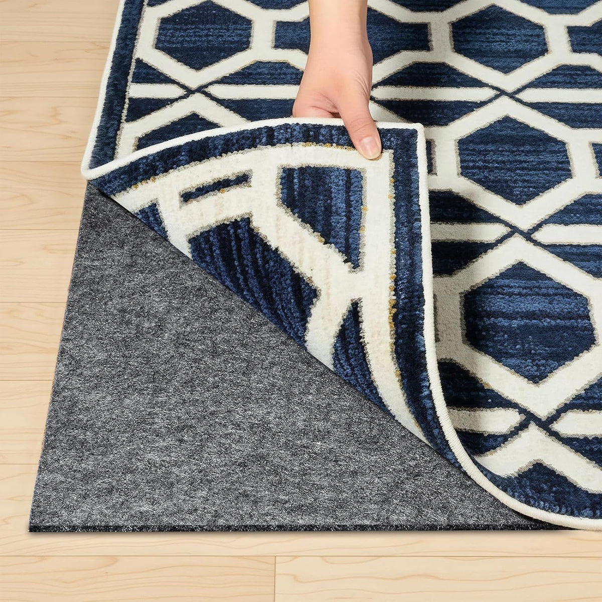 Felt and Rubber Backing Rug Pad, 3"x10" Non-Slip Rug Pads, 1/8" Thick, Under Area Carpet Protective Pads, Cushioned