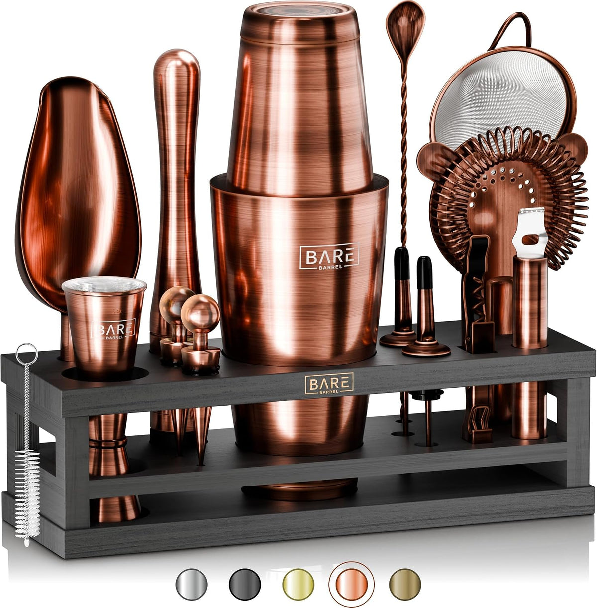Mixology Bartender Kit Bar Set | 16-Piece Cocktail Shaker Set | Martini Barware Mixing Tools Bartending | Incl. 35 - Set of 16