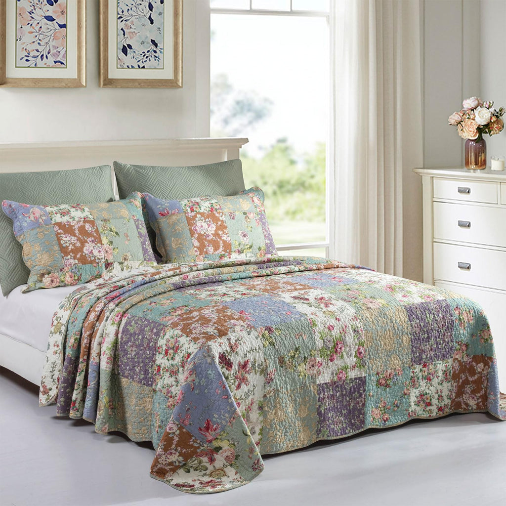 Quilt Patchwork Bedspread Set