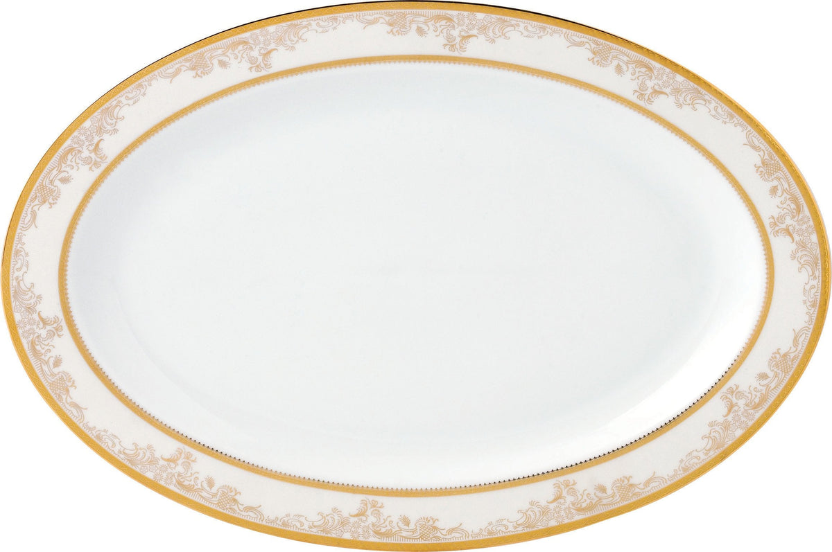 57 Piece 'Chloe' Bone China Dinnerware Set (Service for 8 People), Gold