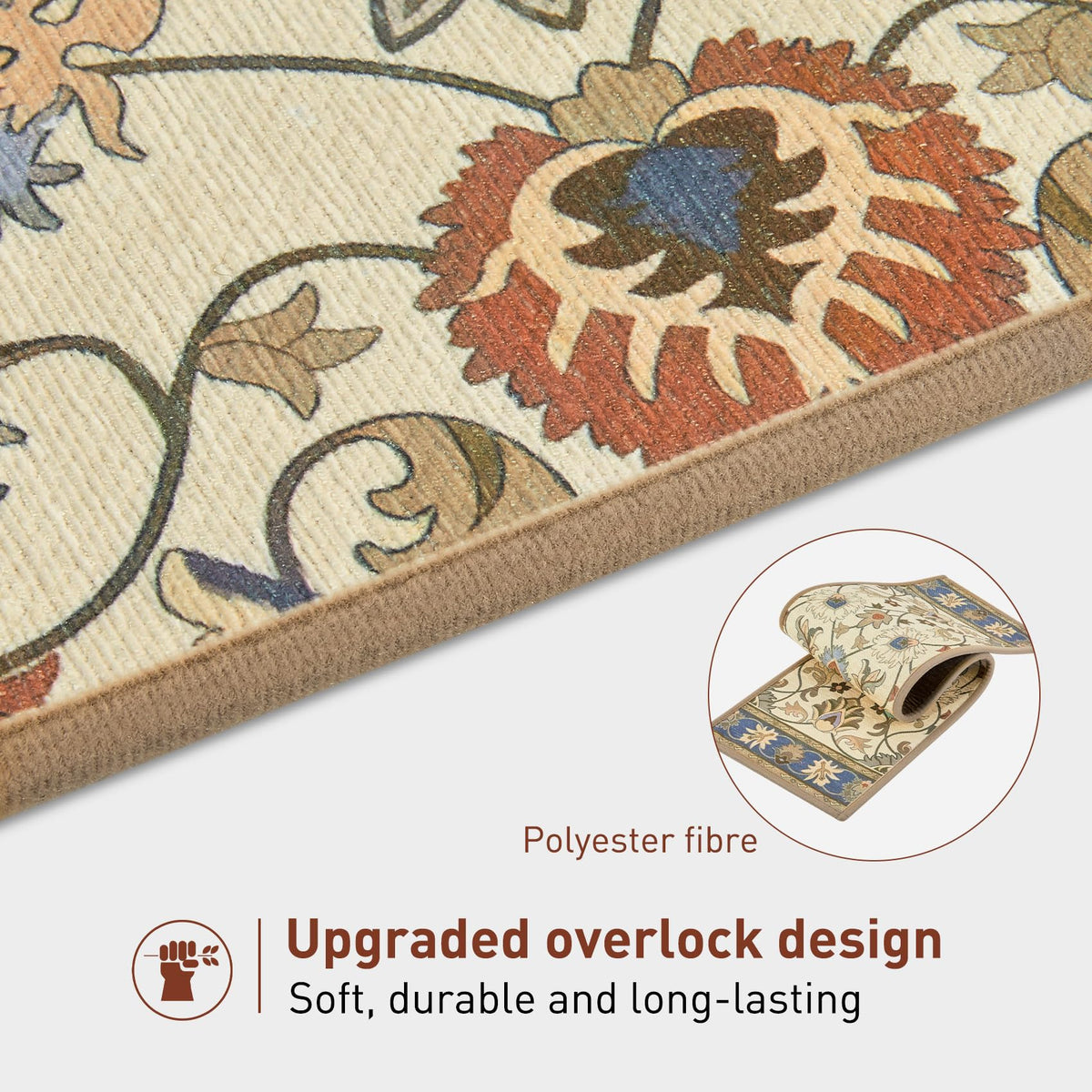 Non Slip for Wooden Steps, 30in x 8in Indoor Staircase Step Treads for Dogs, Reusable Stair Carpet Runner with TPR