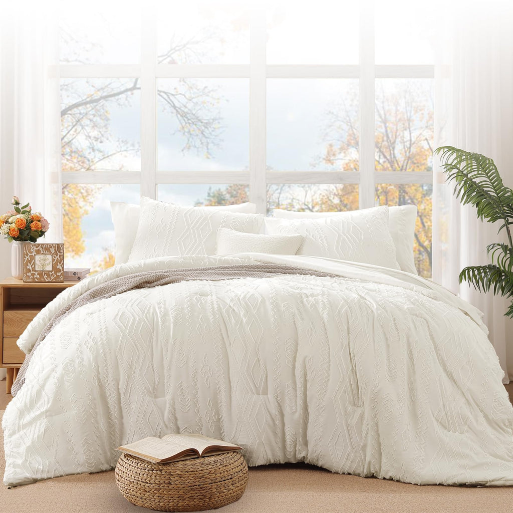 Comforter Set- 7 Pieces Tufted Bed in a Bag Bedding Sets