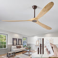 84" Oil Rubbed Bronze Ceiling Fan with Remote, No Light