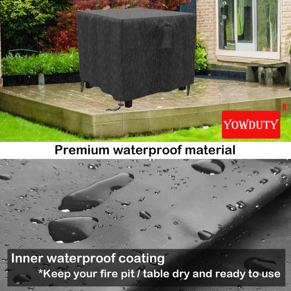 Propane Gas Fire Pit Table Cover Square 30 x 30 x 25 Inch