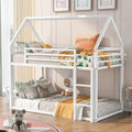 Bunk Bed Twin Over Twin Metal Floor Bunk Bed with Ladder
