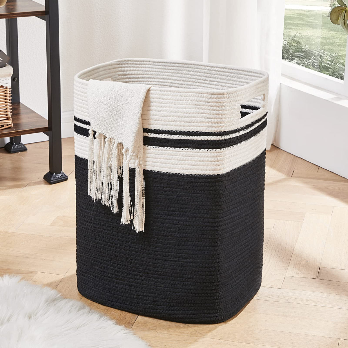 Laundry Hamper Collapsible Laundry Basket Clothes Organizer Black