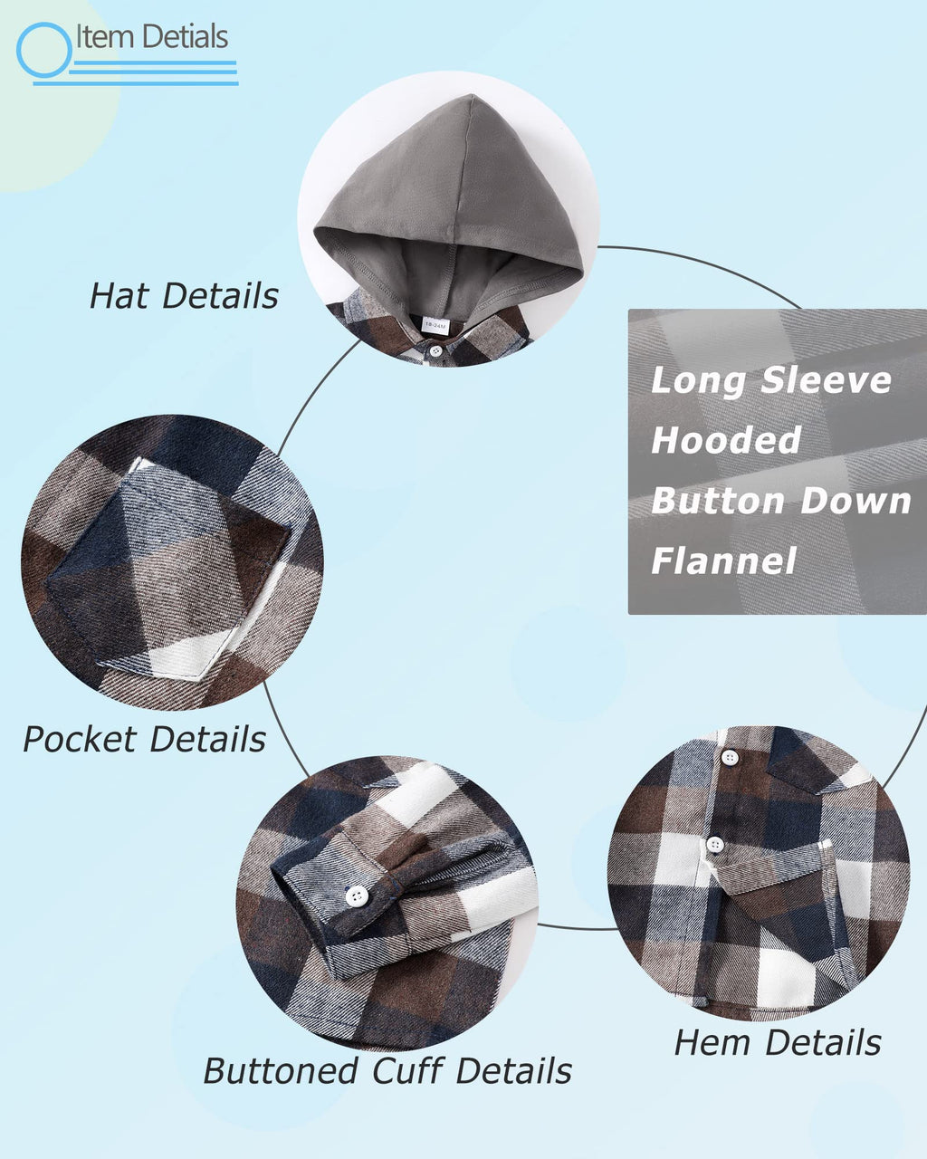 Boy Clothes Fall Plaid Flannel Button Down Shirt