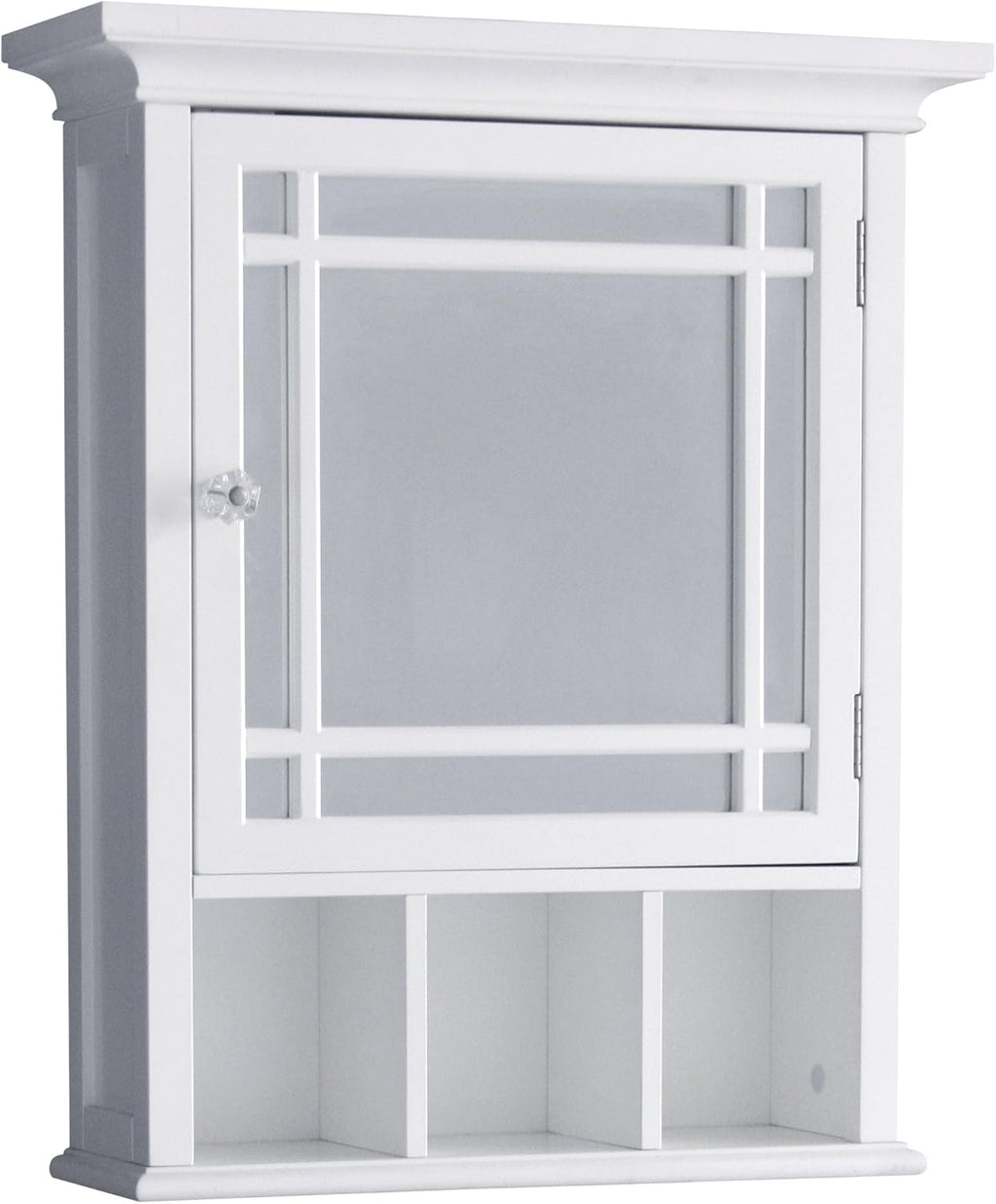 Neal Wooden Over The Toilet Bathroom Removable Wall Medicine Cabinet with 1 Adjustable Shelf 5 Storage Spaces 1