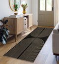 Easy Jute Rainbow Runner Rug, 2x6 Black Washable Rugs Runner Non-Slip Boho Farmhouse Kitchen Runner Rug, Modern