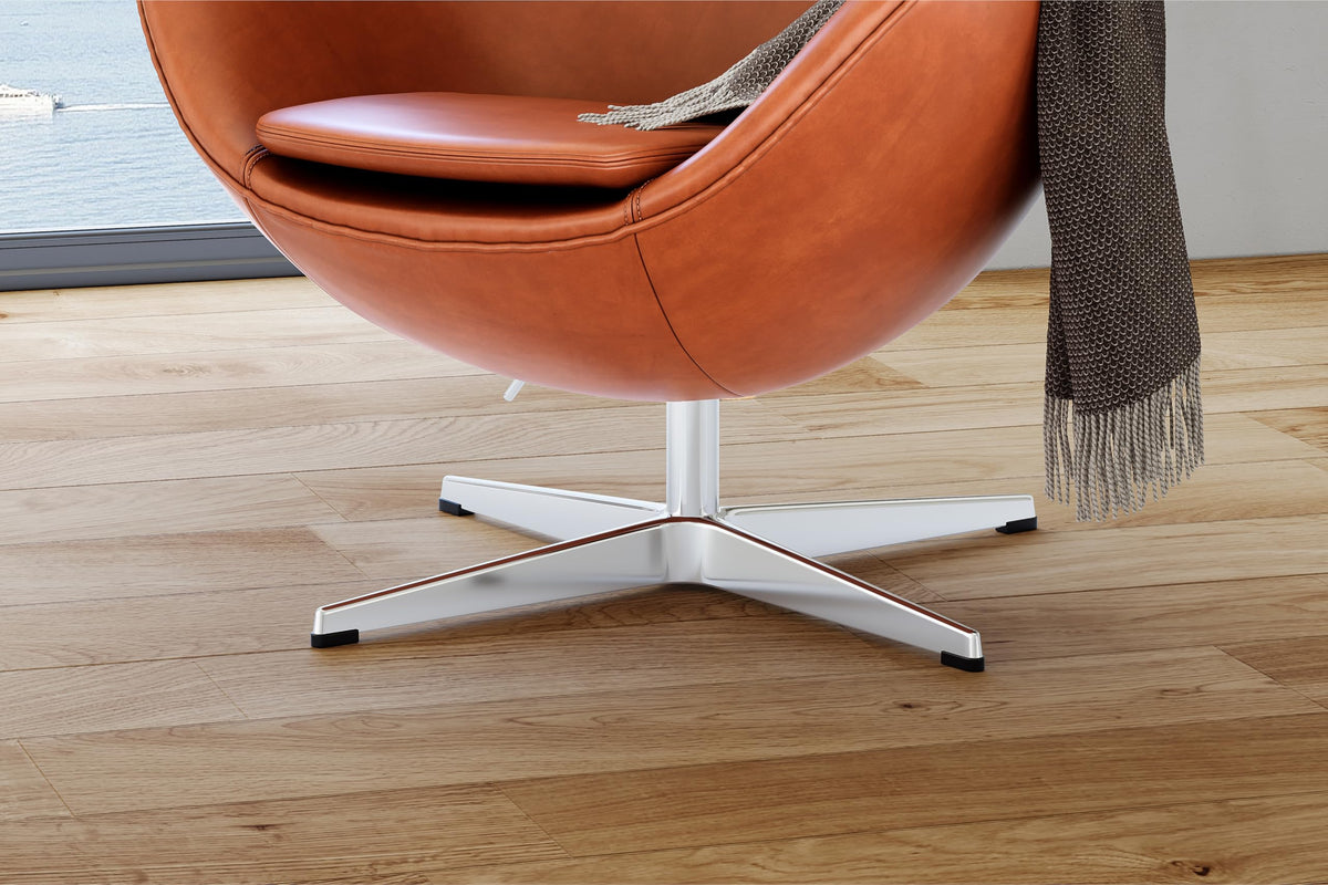 Finola Swivel Armchair 35.4", Italian Nappa 11000 Top Grain Leather, 360° Swivel, Mid-Century Modern Accent Chair