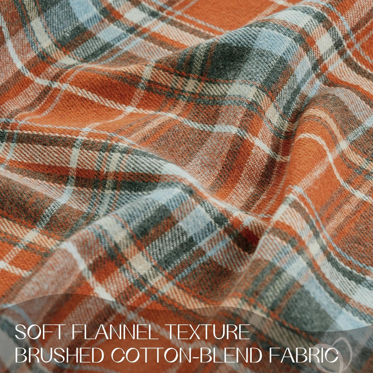 Thanksgiving Plaid Ruffled Tablecloth Rectangle 60x120 Inch Rust