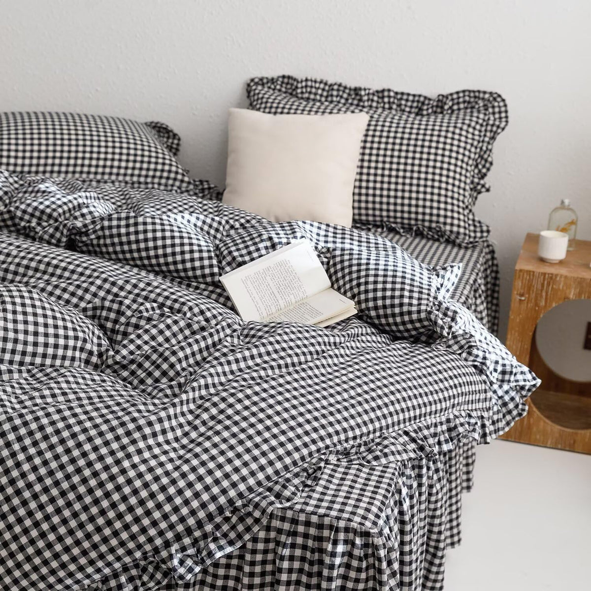 Black and White Gingham Duvet Cover