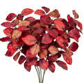 5 PCS Fall Leaves Artificial Magnolia Leaf Branches, 26" Autumn Fake Plant Stems for Vase Floral Arrangement Kitchen
