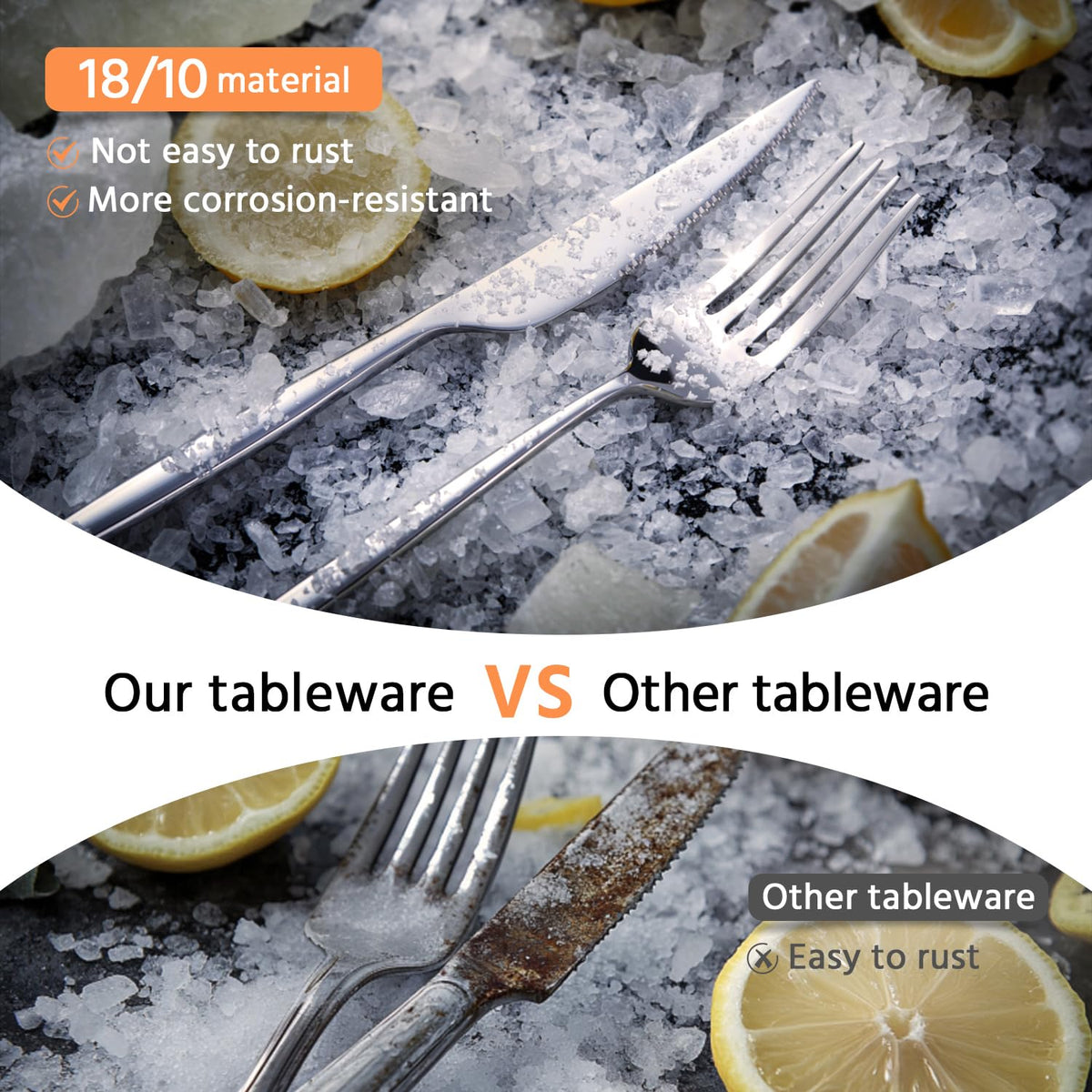 36 Piece Silverware Set for 6 with Steak Knives, 18/10 Stainless Steel