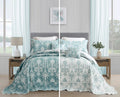 Oversized Alaskan Bedspreads 138x122, Damask, Soft Green