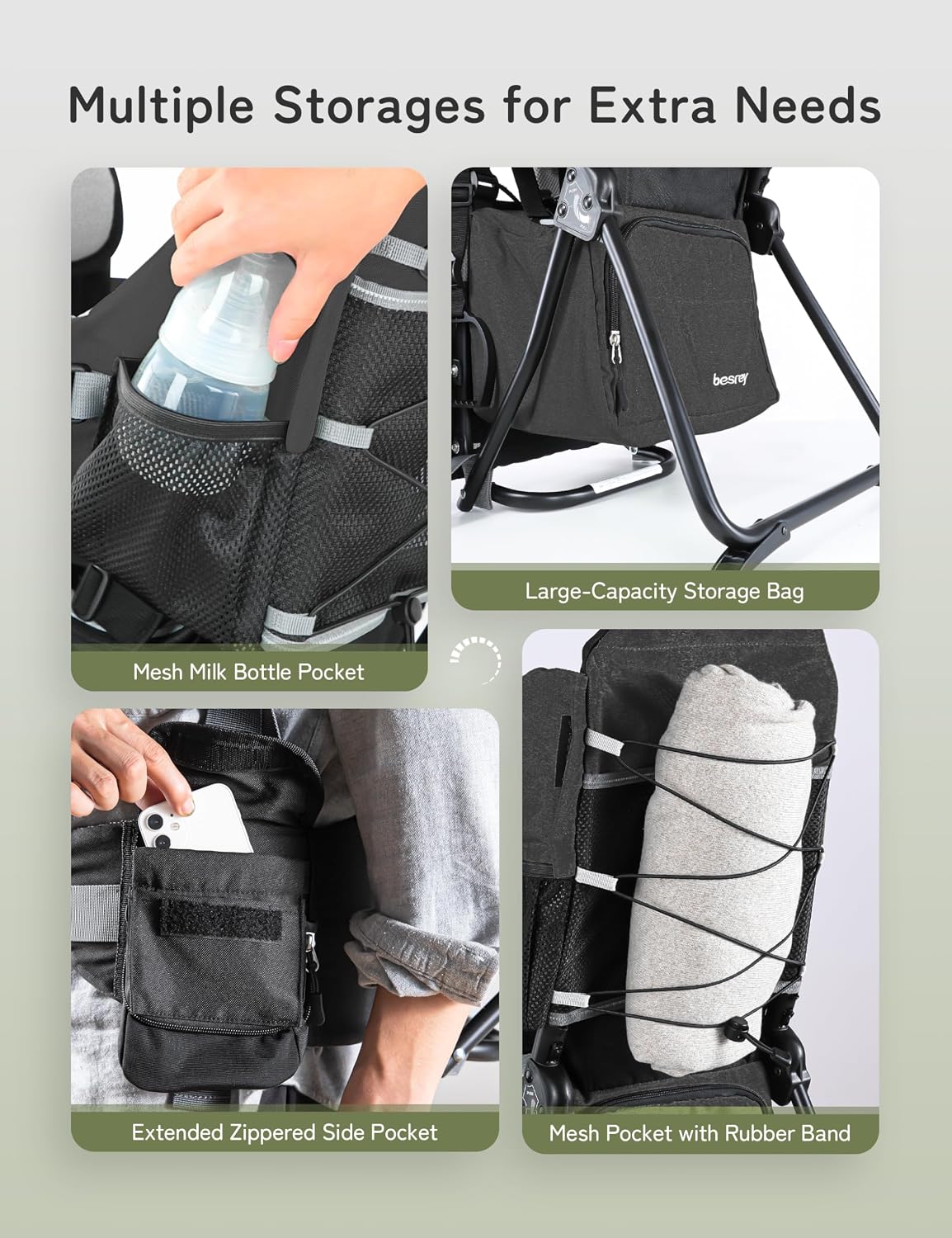 Toddler Hiking Backpack Carrier-Adjustable Padded Shoulder Straps