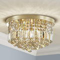 9-Light Modern K9 Crystal Raindrop Chandelier for Dining Rooms and Foyers