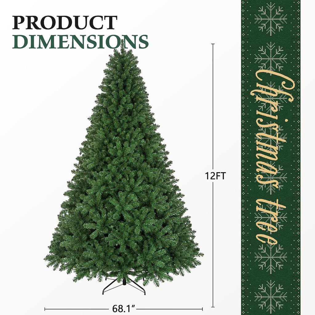 Artificial Christmas Tree, 4 to 12 ft, Christmas,Artificial Pine Lighted Holiday Tree