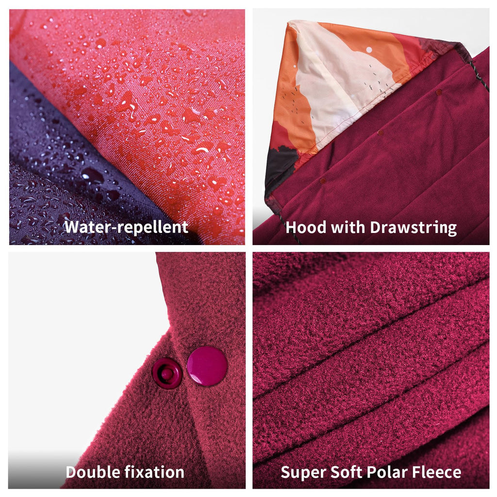 Large Camping Blanket Wearable Stadium Blanket Outdoor
