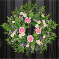 24 Inch Summer Flower Wreath for Front Door, Lavender and Daisy