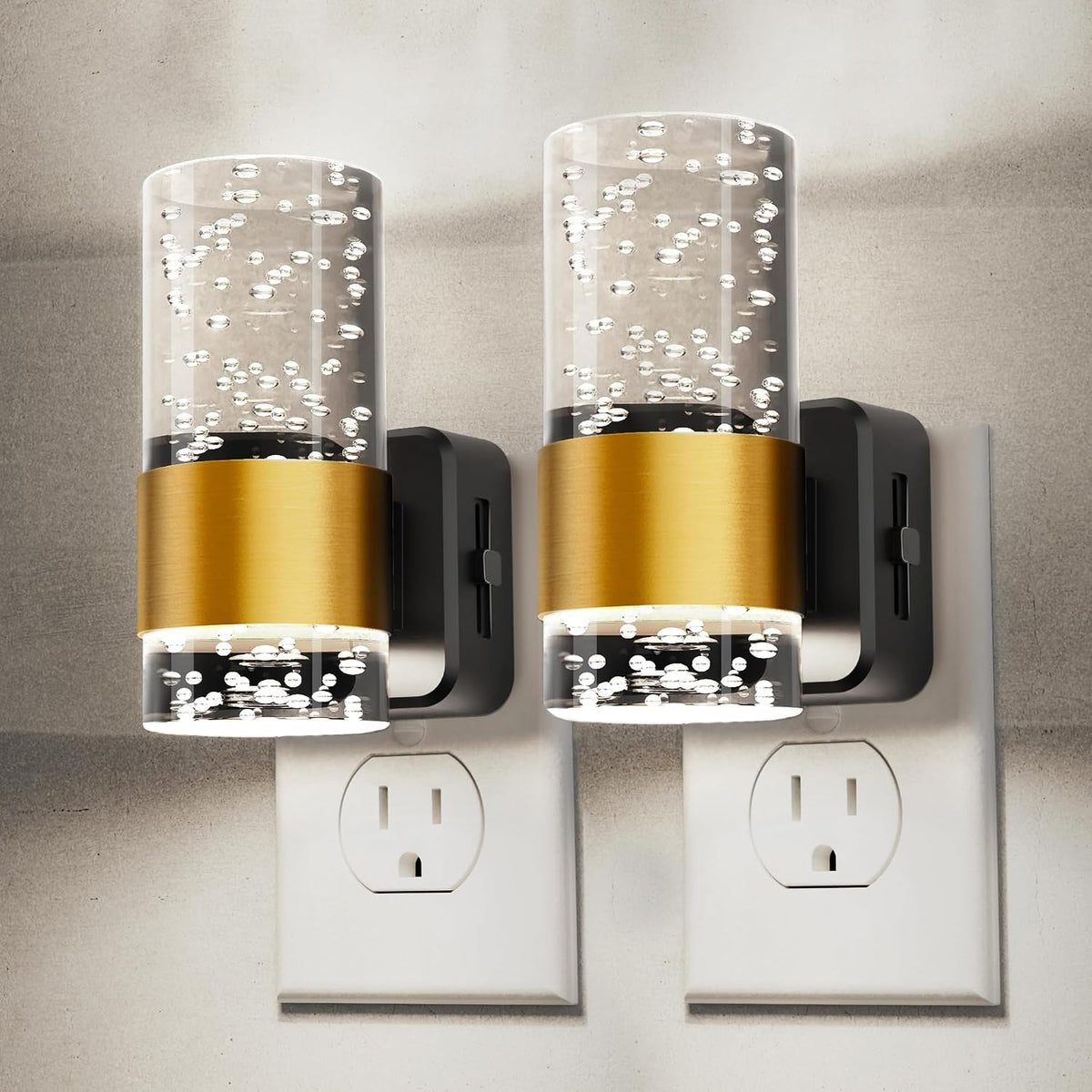 Dimmable Decorative Plug-In Night Lights for Hallways, Set of Two