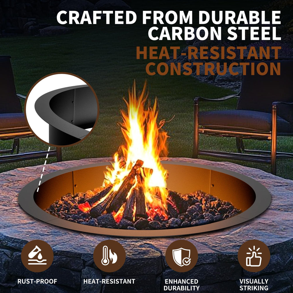 36 Inch Fire Pit Ring Insert for Garden Patio Backyard