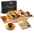 Charcuterie Boards Set, Large Cheese Board Set, Bamboo